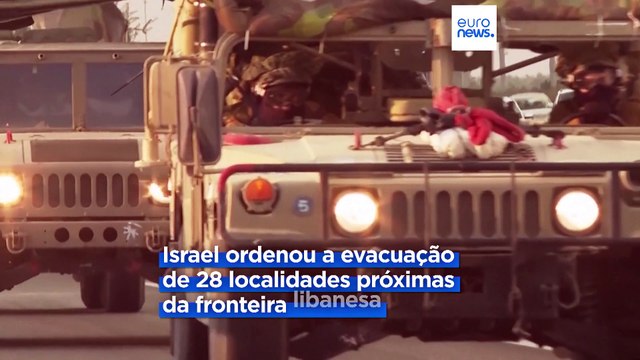 Israel evacua região próxima do Líbano perante ameaça de ataque do Hezbollah