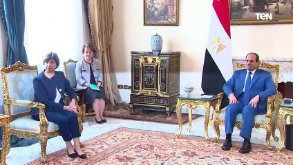 Download Video: السيسي يستقبل وزيرة خارجية فرنسا ويطلع على بيان حركة الملاحة بقناة السويس للعام المالي 2022- 2022