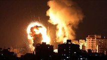 Israel carried out some of its most powerful air strikes on the Gaza Strip at night