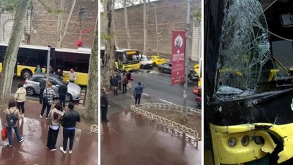 İETT'ye ait iki otobüs kaza yaptı