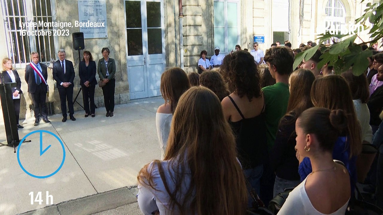 Attentat d’Arras : les images de la minute de silence observée dans les lycées français