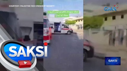 Ambulansya sa Gaza na puno ng sibilyan at medics, nayanig sa air strike ng Israel | Saksi