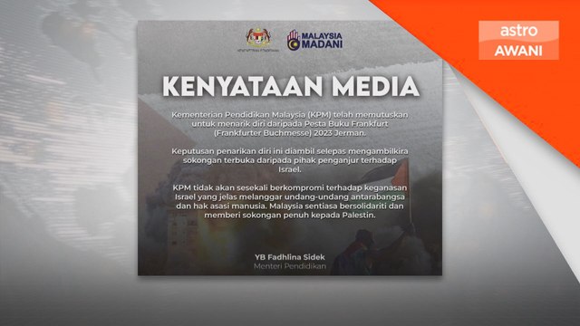 KPM tarik diri Pesta Buku Frankfurt 2023, tanda solidariti kepada Palestin