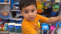 Adorable boy gives mom the silent treatment after she doesn't let him buy plates