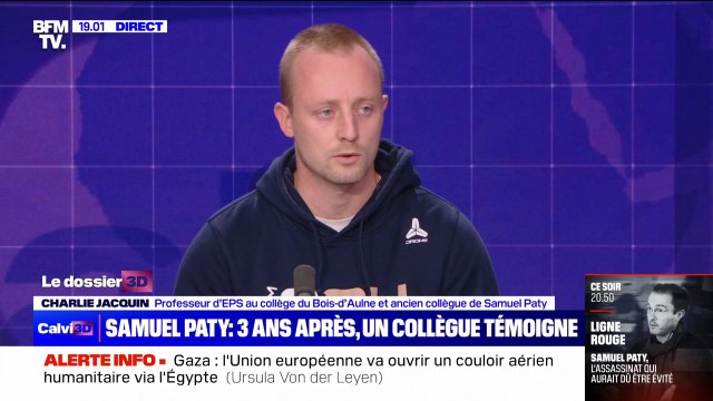 Je vois un corps au sol et la personne debout me dit «il a insulté le prophète» : Charlie Jacquin, professeur d’EPS et ancien collègue de Samuel Paty, témoigne sur BFMTV