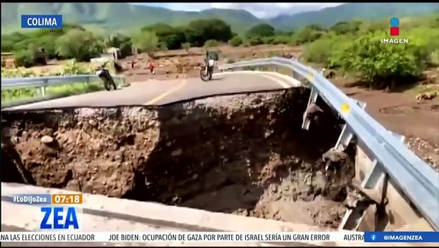 Caída de puentes vehiculares por las lluvias enciende las críticas en Colima