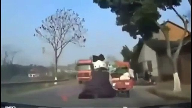 Un motard vraiment très chanceux