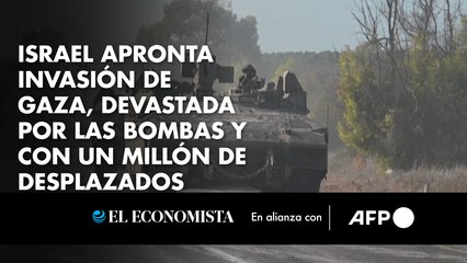 Israel apronta invasión de Gaza, devastada por las bombas y con un millón de desplazados