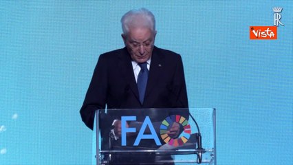 Mattarella: "Delitto usare cibo e acqua come mezzi di guerra"