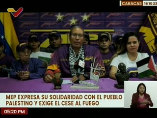 MEP demuestra su solidaridad con pueblo de Palestina y piden el cese al fuego