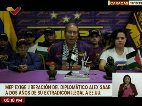 Partido del MEP exige la inmediata liberación del Diplomático Alex Saab