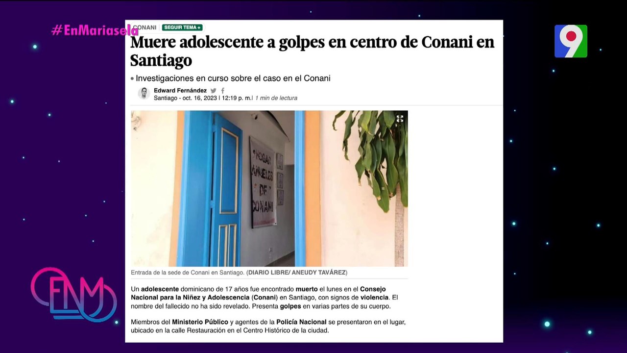 En La Diana: Encuentran joven sin vida en las instalaciones de CONANI | Esta Noche Mariasela