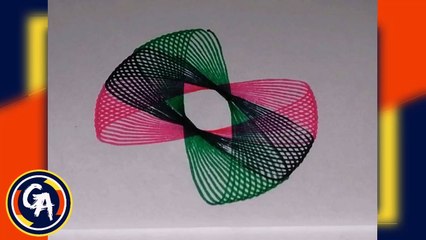 DIBUJANDO un interesante hipotrocoide con un espirógrafo en algunos segundos. (VIDEO 37). DRAWING an interesting hypotrochoid with a spirograph in a few seconds. (VIDEO 37).