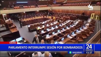 Guerra en Israel: Parlamento interrumpe sesión por bombardeos