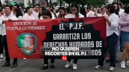 Trabajadores de la PJF en Tuxtla Gutiérrez se suman a la protesta nacional