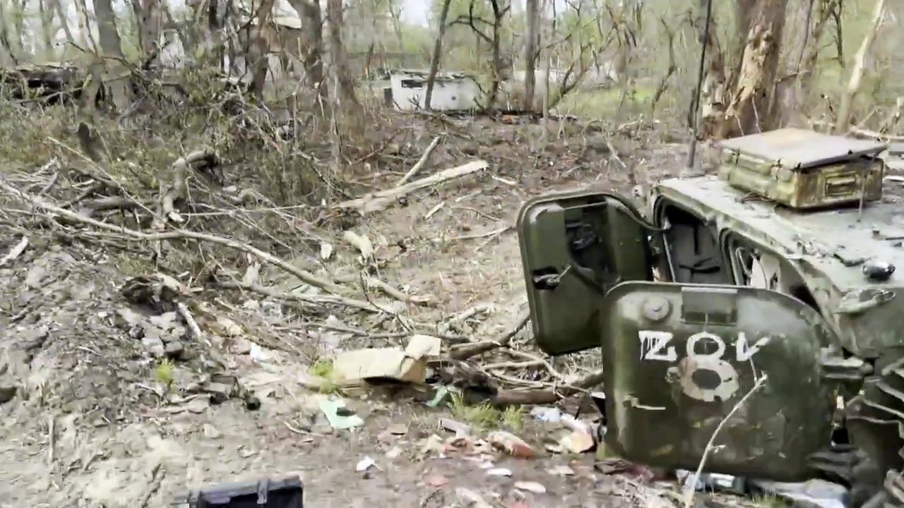 Кладбище русской венной техники у Северского Донца