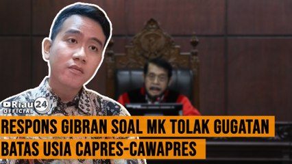 Respons Gibran soal MK Tolak Gugatan Batas Usia Capres-Cawapres