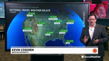 A calm Tuesday in store for weather-caused travel delays