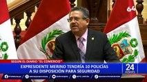 Manuel Merino tiene protección de 10 policías por ser expresidente por cinco días