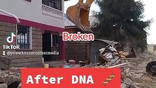 Man destroys building built for girlfriend after DNA test on their newly born baby