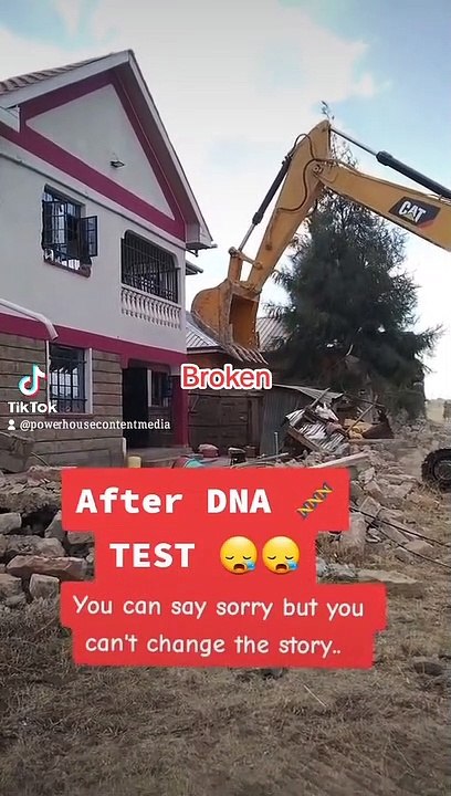 Man destroys building built for girlfriend after DNA test on their newly born baby
