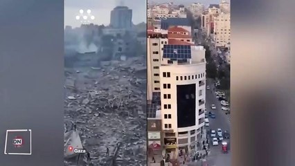 Gazze'nin merkezinde ağır yıkım: İsrail saldırılarının öncesi ve sonrası