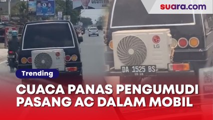 Bikin Keringetan, Cuaca Panas Paksa Pengumudi Ini Pasang AC Dalam Mobilnya, Netizen : Sangat Inspiratif
