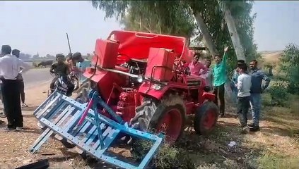 Video : ट्रैक्टर से खेत पर हंकाई करने जा रहा था, रास्ते में ट्रक ने मारी टक्कर
