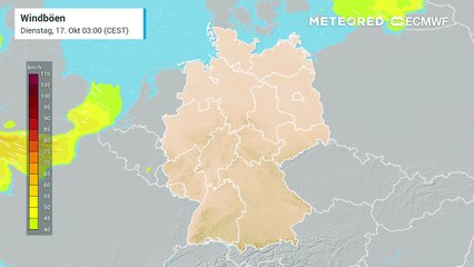 Ziemlich windig im Norden! An den Küsten bläst ein starker Wind!