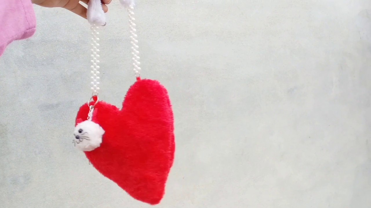 how-to-make-handbag-at-home-with-cloth-easy-diy-heart-purse-bag