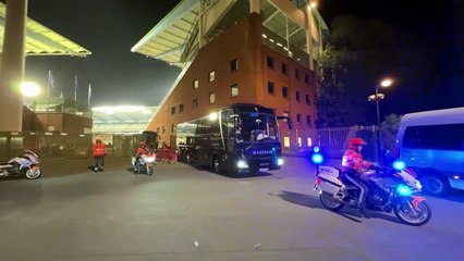 La sécurité très renforcée à la sortie du stade Roi Baudouin