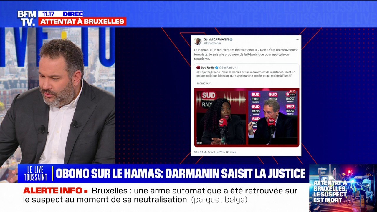 Déclaration de Danièle Obono (LFI) sur le Hamas: Gérald Darmanin saisit la justice pour "apologie du terrorisme"