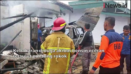 Detik-Detik Rumah dan Kendaraan Ludes Terbakar, Diduga Tersulut Puntung Rokok
