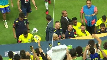 Neymar ‘threatens to BOYCOTT Brazil’s next match after being hit on head by box of popcorn