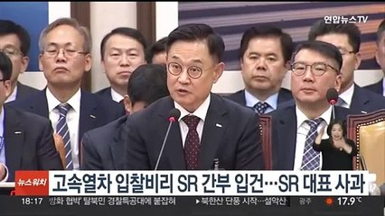 고속열차 입찰비리 SR 간부 입건…SR 대표 국감서 사과