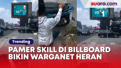 Pria Pamer Skill di Billboard Bikin Warganet Terheran-Heran Video Call Sekecamatan Bisa Ga, Bang