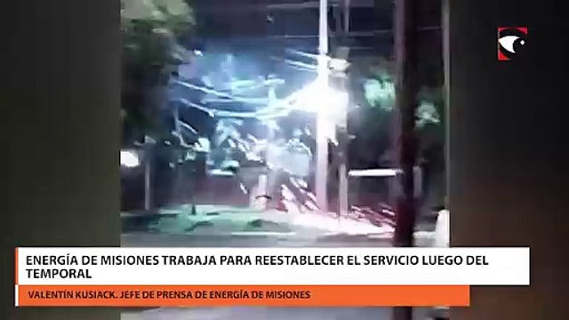 Energía de Misiones trabaja para reestablecer el servicio luego del temporal