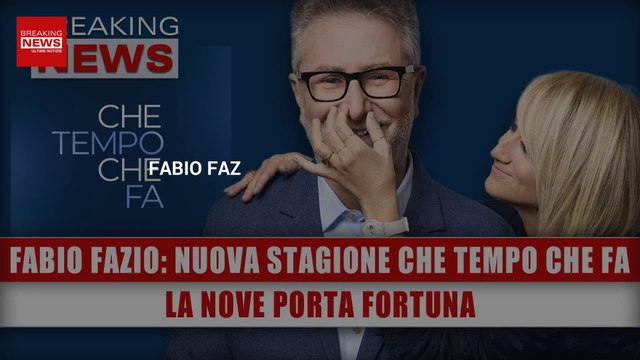 Fabio Fazio, Nuova Stagione Di Che Tempo Che Fa: La Nove Porta Fortuna?