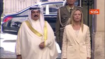 Meloni riceve il Re del Barhein Hamad Bin Isa Al-Khalifa a Palazzo Chigi