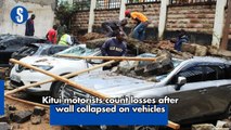 Kitui motorists count losses after wall collapsed on vehicles