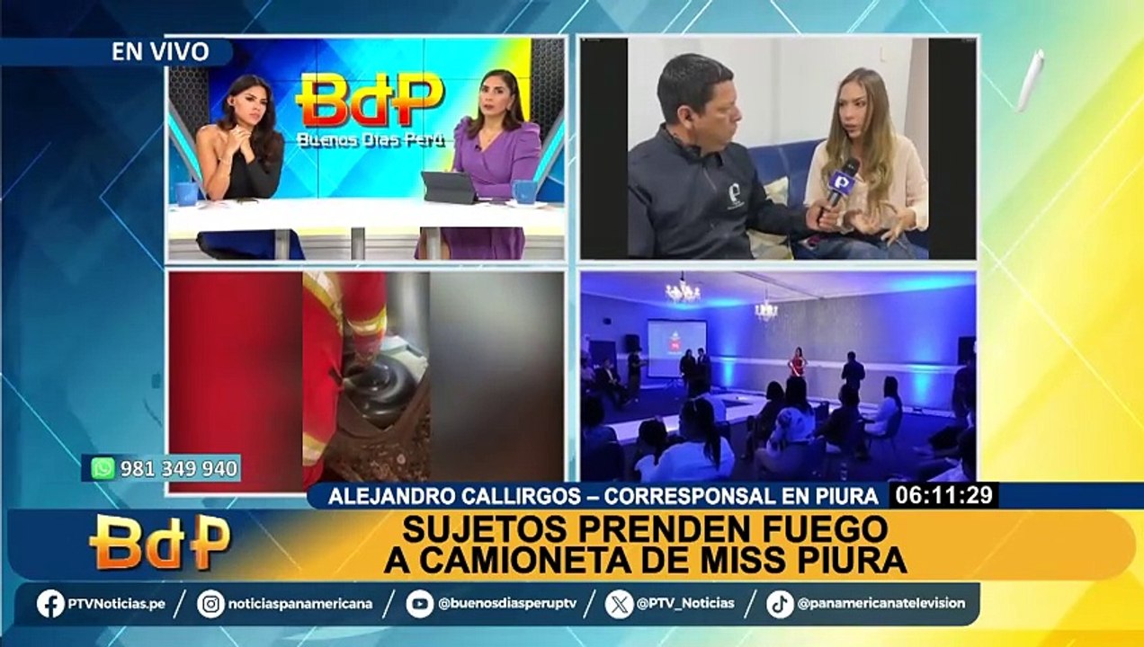 Miss Piura denuncia ataque dentro de su propia casa: desconocidos quemaron su camioneta