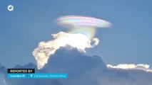 Spectacular iridescent cloud in Canóvanas, Puerto Rico.