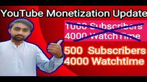 500 Subscribers Aur 3000 Watchtime Channel Monetize Enable || YouTube Big Update 2023