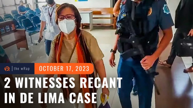 2 more witnesses recant in De Lima’s last case