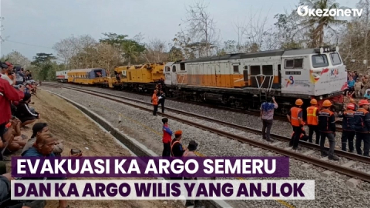 Crane Canggih Evakuasi KA Argo Semeru dan KA Argo Wilis yang Anjlok di Wates