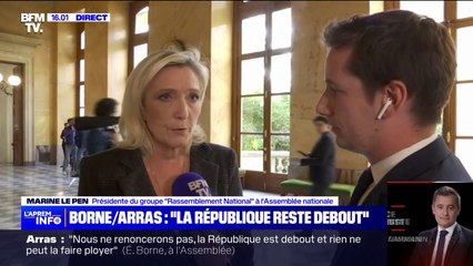 "Ce sont eux [le gouvernement] qui sont totalement incohérents en faisant passer des textes pour aggraver l'immigration", déclare Marine Le Pen