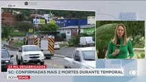 Números do temporal em Santa Catarina