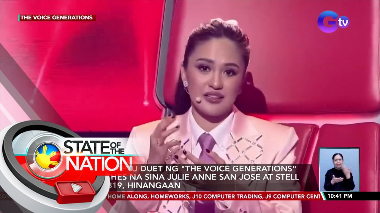 Impromptu duet ng "The Voice Generations" coaches na sina Julie Anne San Jose at Stell ng SB19, hinangaan | SONA