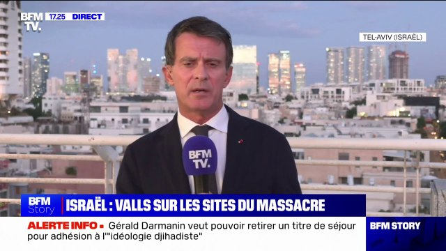 J'ai vu l'horreur : L’ancien Premier ministre, Manuel Valls, qui s’est rendu sur les sites des attaques du Hamas en Israël, réagit sur BFMTV