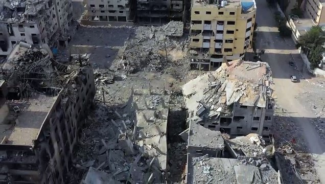 لقطات جوية تظهر حجم الدمار في مدينة غزة